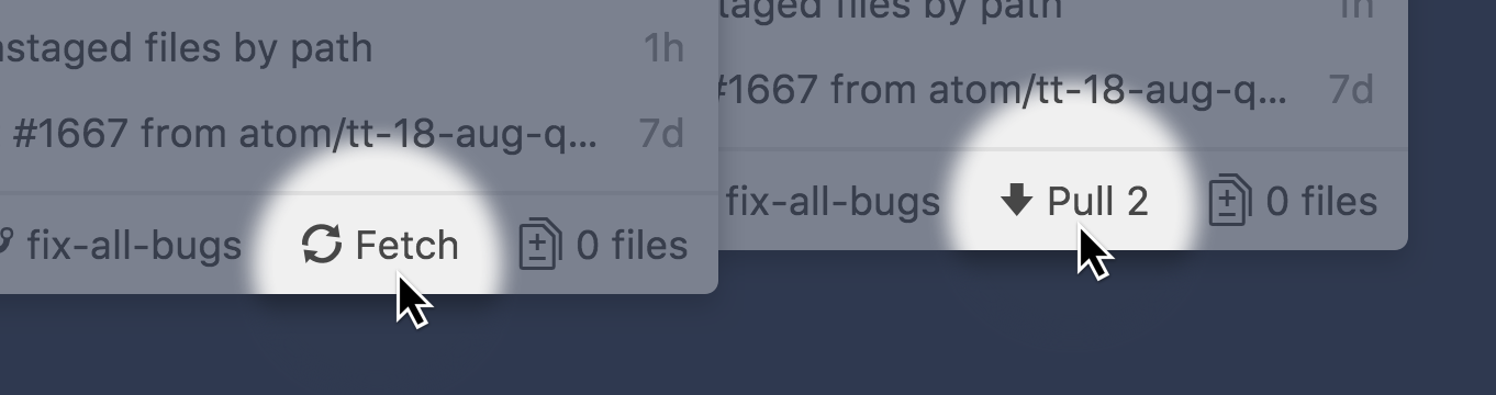 Fetch and pull commits Fetch and pull commits