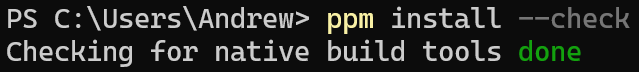ppm install --check