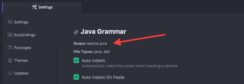 Finding the selector scope for a snippet Finding the selector scope for a snippet